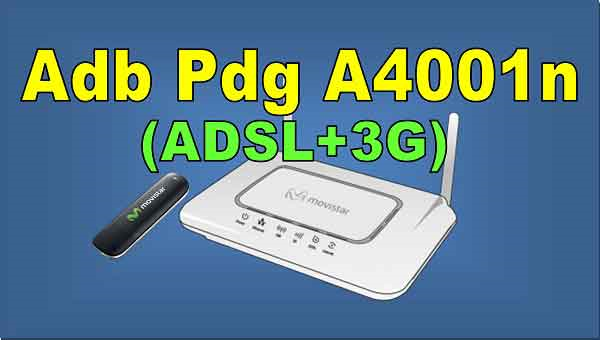 movistar home station ADSL ADB P.DG A4001N
